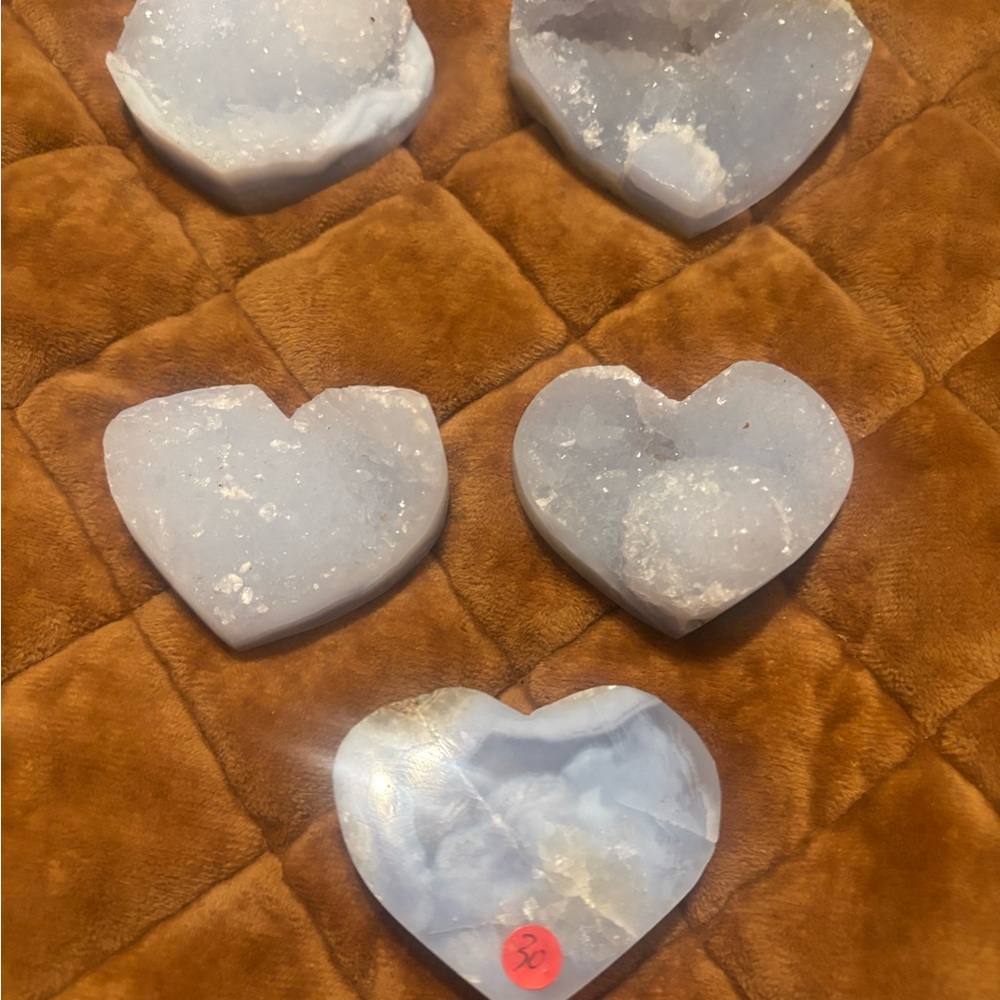 Blue lace agate Quartz Crystal Geode